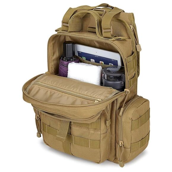 Tactical EDC Sling Bag Backpack with Pistol Holster Military Shoulder Backpack - Picture 7 of 11